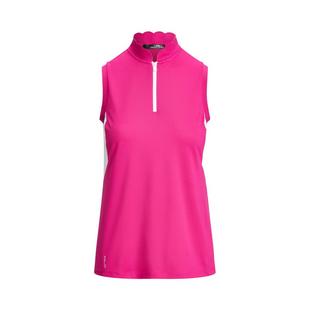 Women's Mesh 1/4 Zip Sleeveless Polo