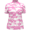 Women's Tie Dye Print Short Sleeve Polo