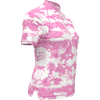 Women's Tie Dye Print Short Sleeve Polo