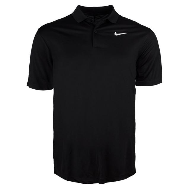 Nike Dri FIT Victory Solid Black White M Golf Polo