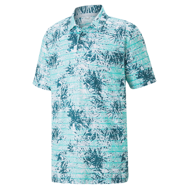Men's Cloudspun Tropic Leaves Short Sleeve Polo