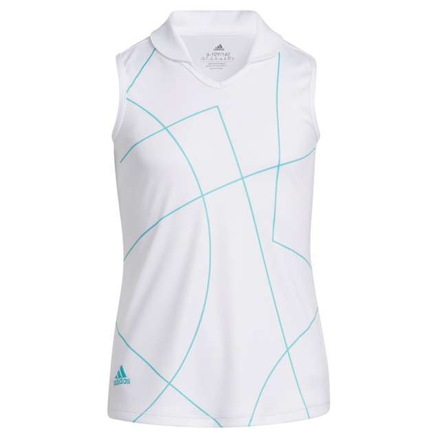 Girls' Printed Sleeveless Polo