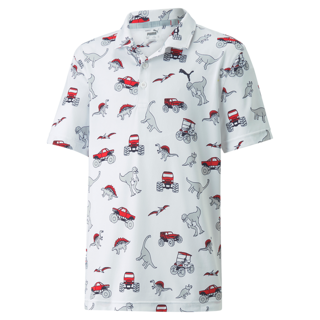 Boys' Cloudspun Dino-Mite Short Sleeve Polo