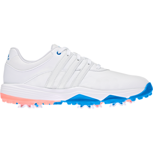 Chaussures TOUR360 Infinity à crampons pour juniors - Blanc/Bleu