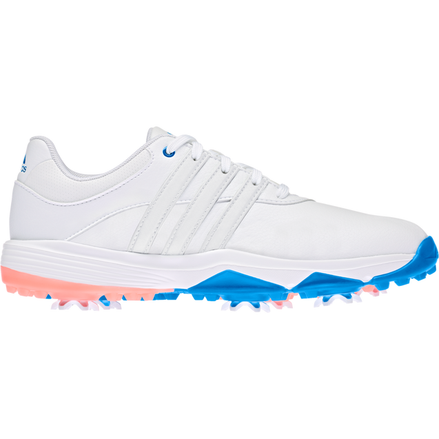 Junior TOUR360 22 Spiked Golf Shoe White Blue ADIDAS Golf Shoes Juniors Golf Town Limited