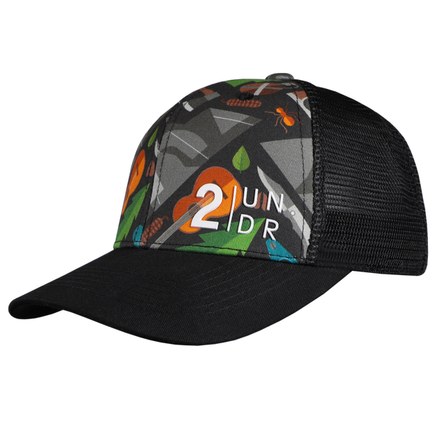 Casquette en maille à imprimé avec fermeture à bouton-pression pour hommes - Glampers