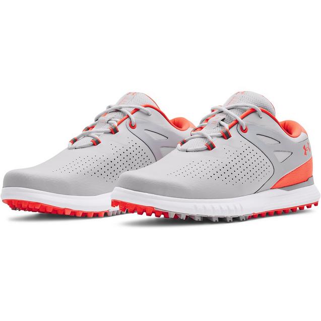 Women's Charged Breathe Spikeless Golf Shoe - Grey/Orange | UNDER 