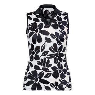 Polo imprimé Floret sans manches pour femmes TAIL