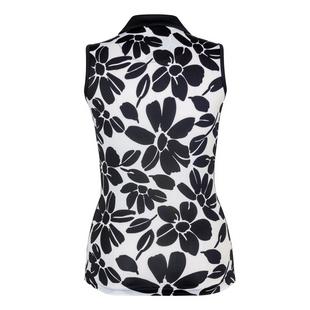 Women's Floret Printed Sleeveless Polo TAIL