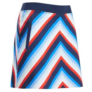 Jupe-short à rayures en chevron pour femmes