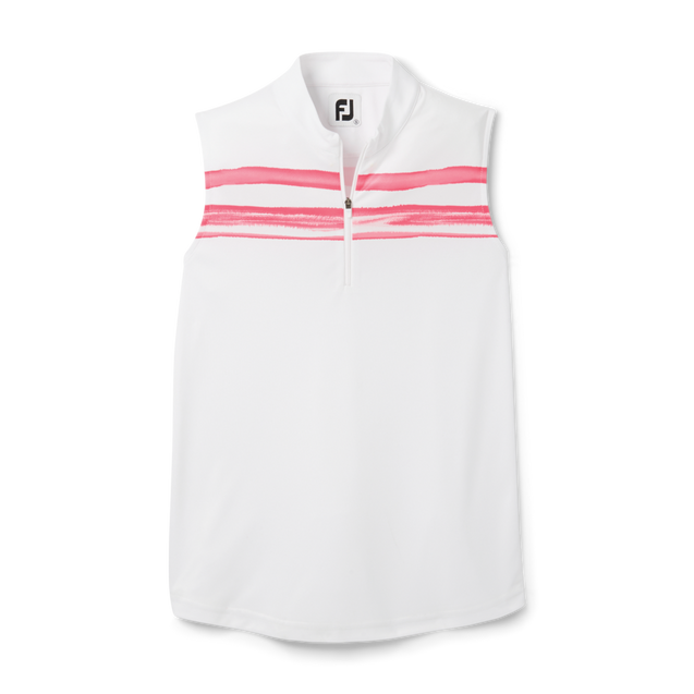 Polo Watercolour Block sans manches pour femmes