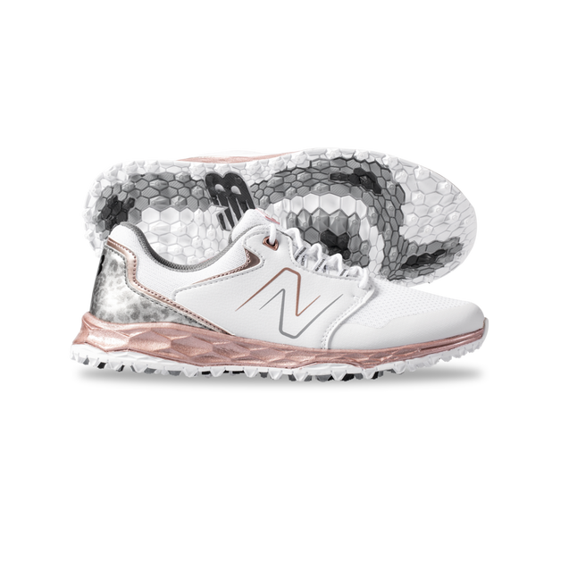 Women s Fresh Foam Links Spikeless Golf Shoe White Rose Gold NEW BALANCE Golf Shoes Women s Golf Town Limited