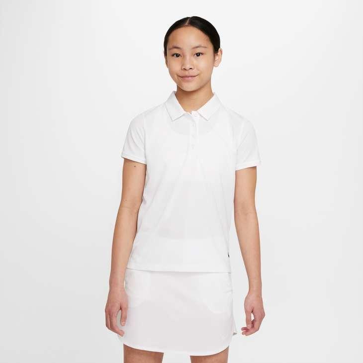 Nike | Junior's Girl's Dri-FIT Victory Polo Top, White, Size Medium