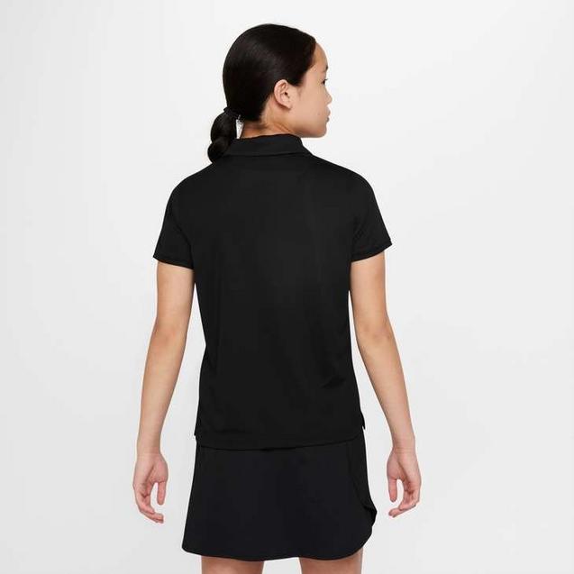 Nike Girl s Dri Fit Victory Short Sleeve Polo Shirt in Black