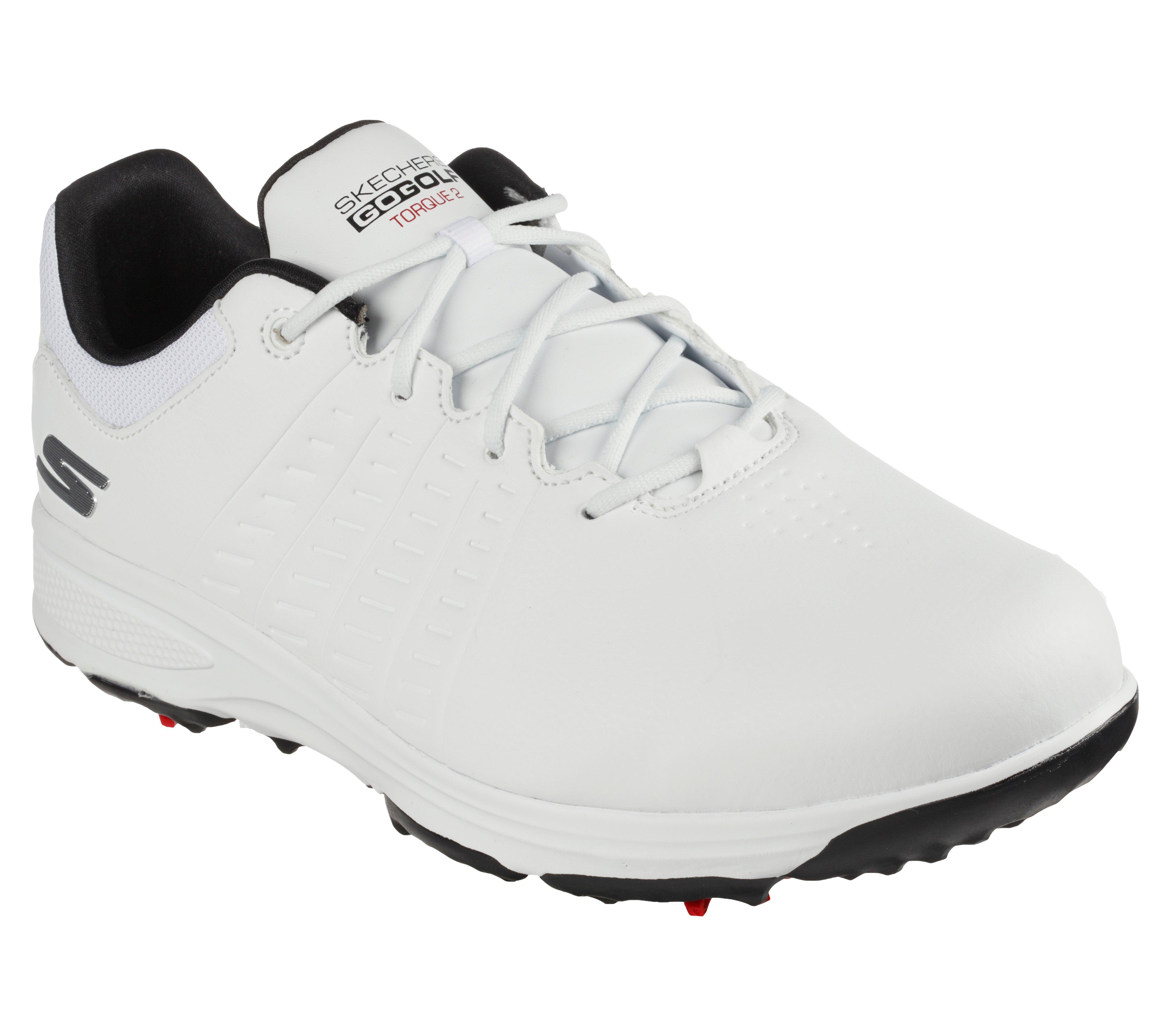 Men's Go Golf Torque 2 Spiked Golf Shoe - White/Black