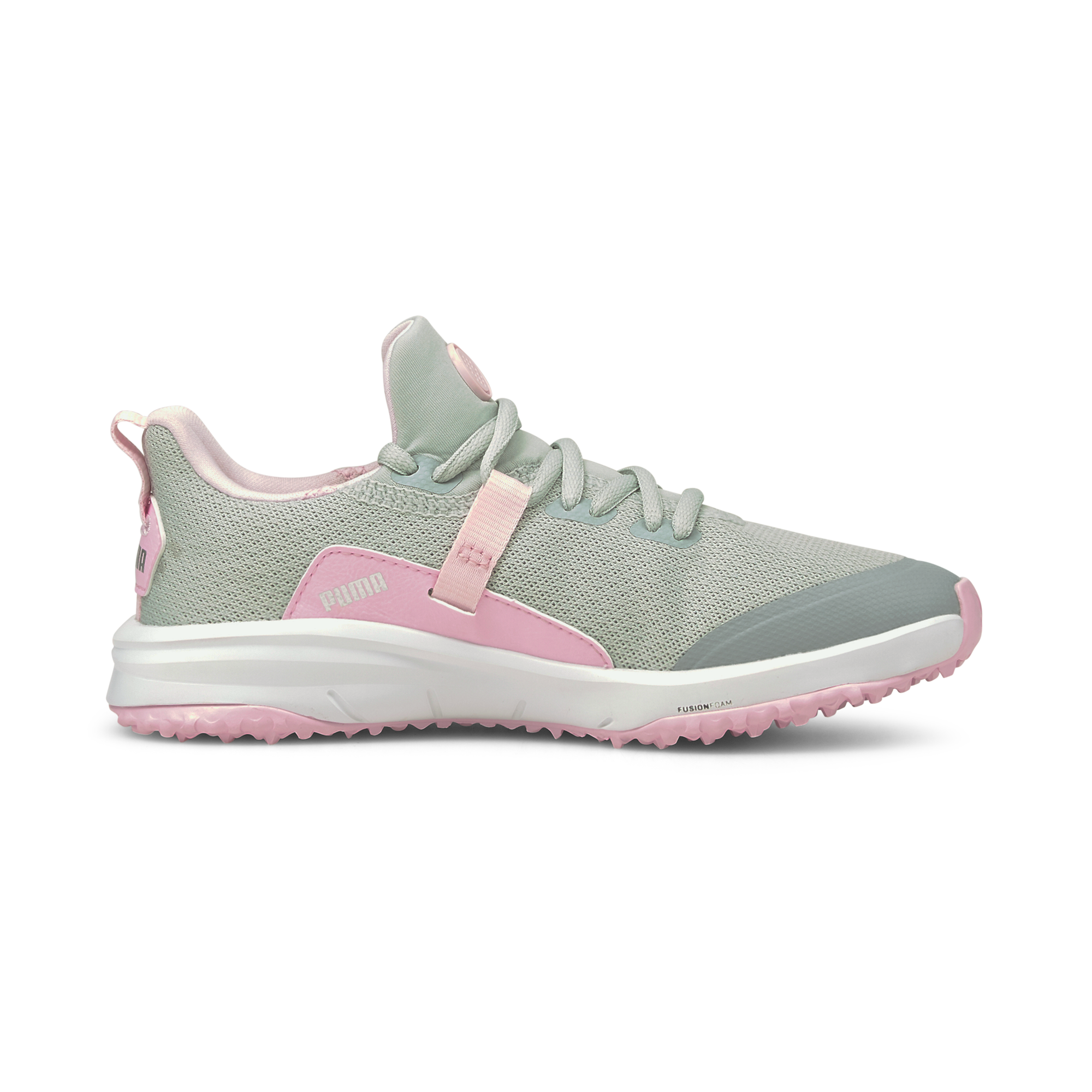 Junior Girls' Fusion EVO Spikeless Golf Shoe - Grey/Pink