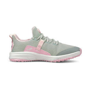 Junior Girls' Fusion EVO Spikeless Golf Shoe - Grey/Pink PUMA