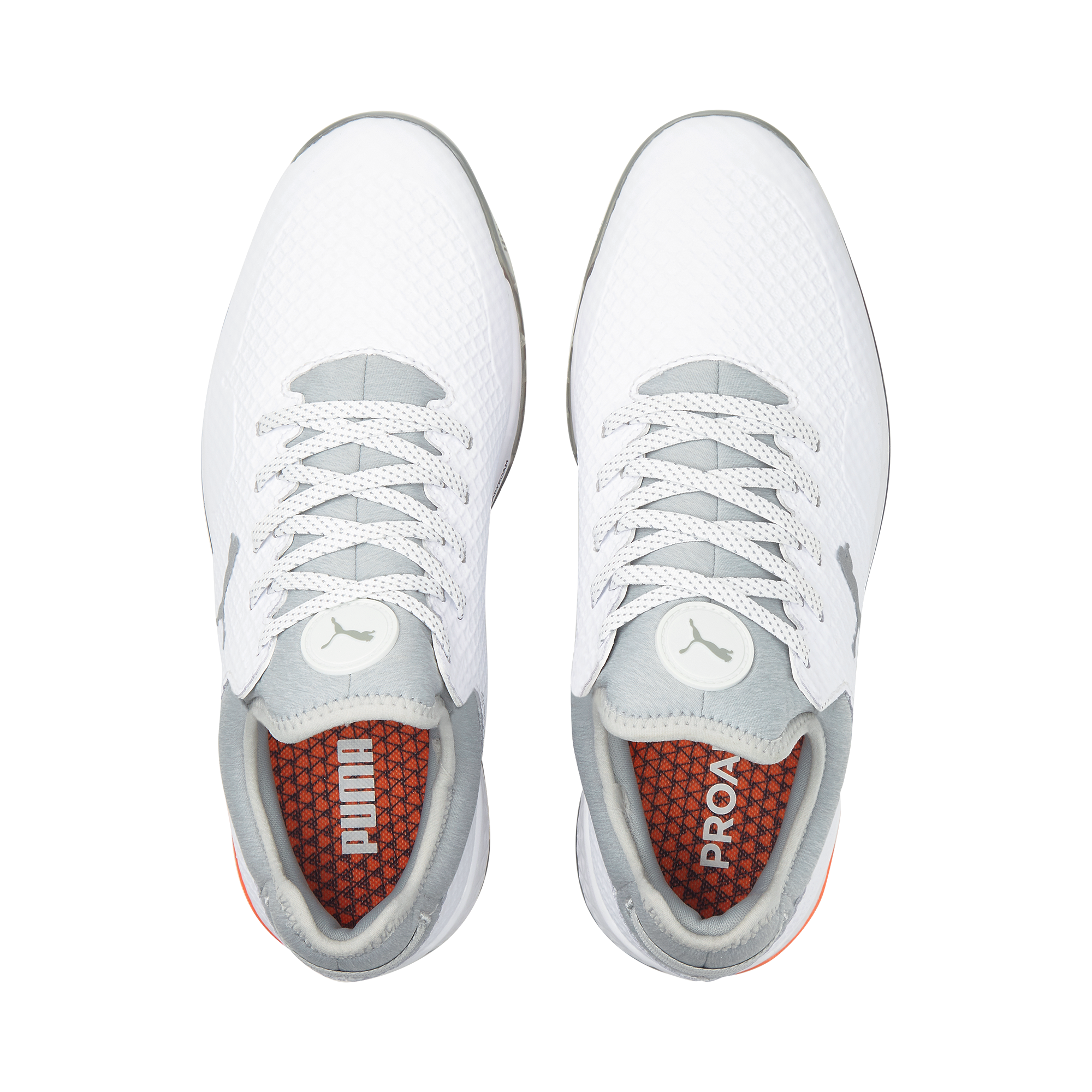 Men's PROADAPT Alphacat Spikeless Golf Shoe- White/Orange