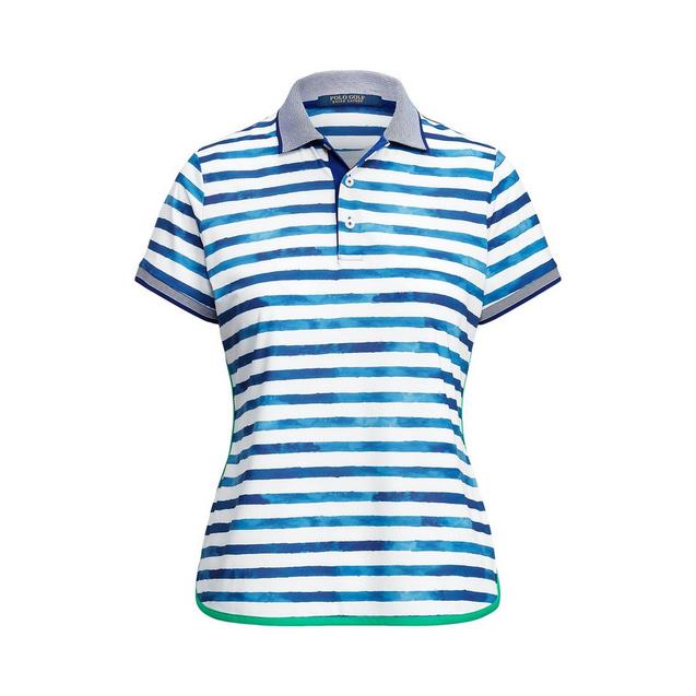 Polo à rayures avec ourlet plongeant pour femmes