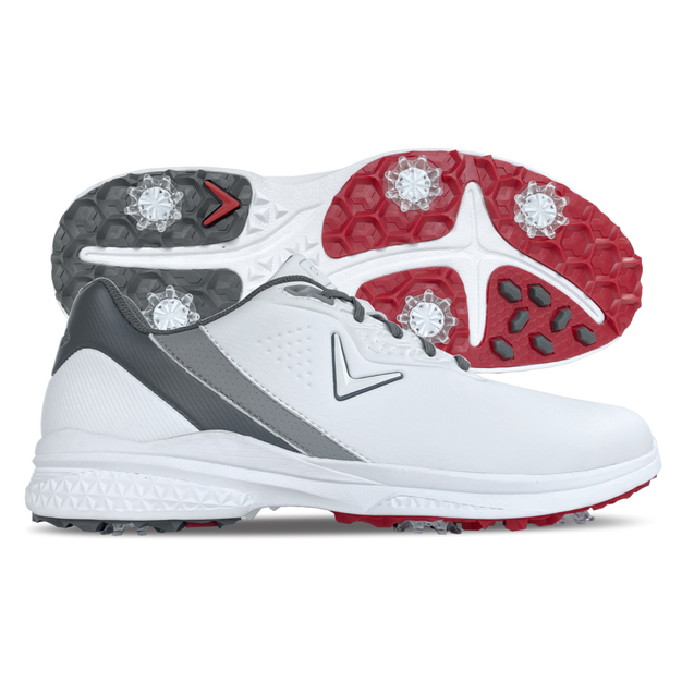 Men's Solana TRXv2 Spiked Golf Shoe - White/Grey | CALLAWAY | Golf