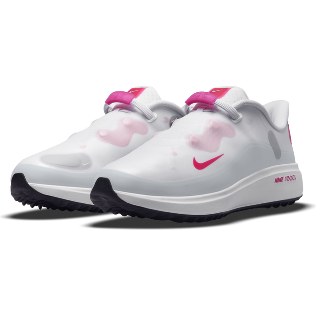 Nike ゴルフシューズ REACT ACE TOUR 24㌢ Women's React Ace Tour Spikeless Golf Shoe - White/Pink