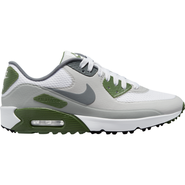 Air Max 90 G Spikeless Golf Shoe - White/Grey/Green, NIKE