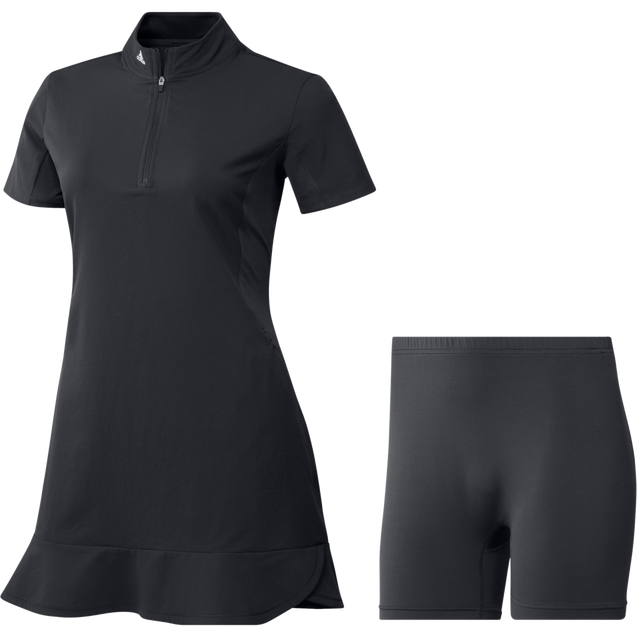 Robe Frill avec col montant à manches courtes taille plus pour femmes