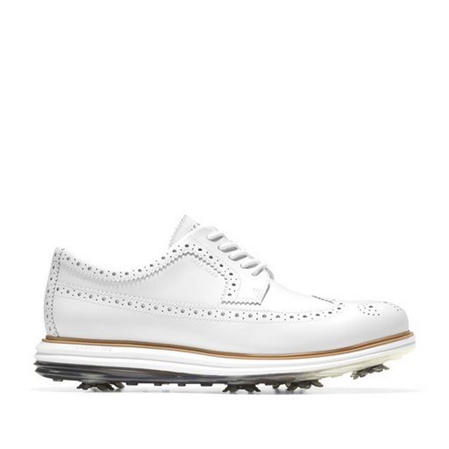 Men's Original Grand Tour Spiked Golf Shoe - White | COLE HAAN