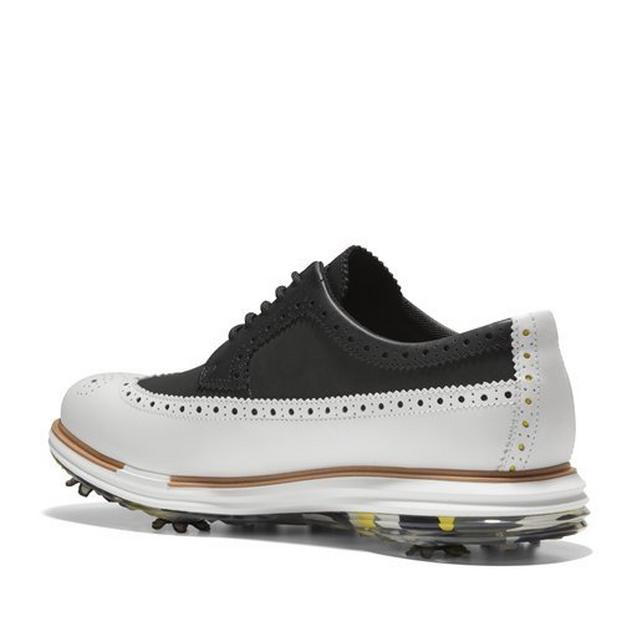 Men's Original Grand Tour Spiked Golf Shoe - Black/White | COLE