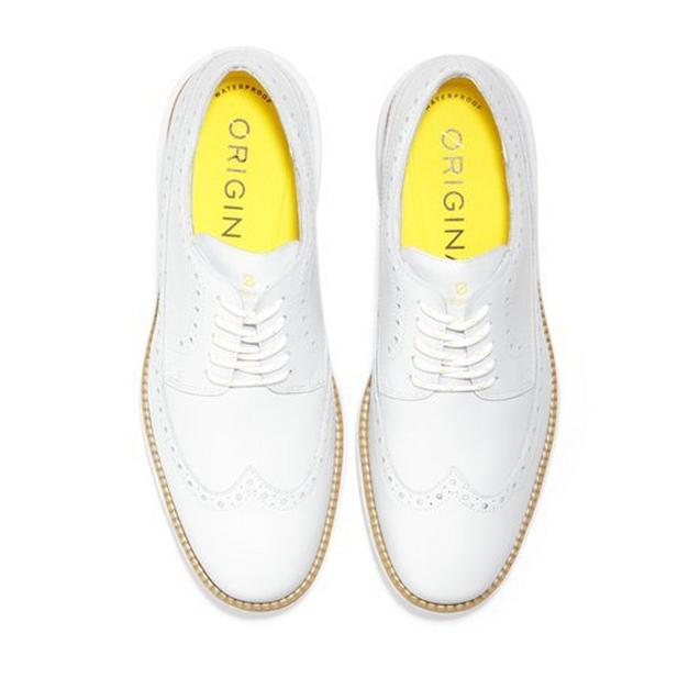 Men's Original Grand Wing Spikeless Golf Shoe - White | COLE HAAN