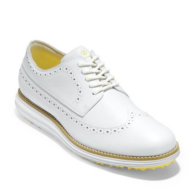 Men's Original Grand Wing Spikeless Golf Shoe - White | COLE HAAN