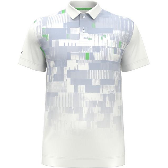Polo multicolore à imprimé glitch pour hommes