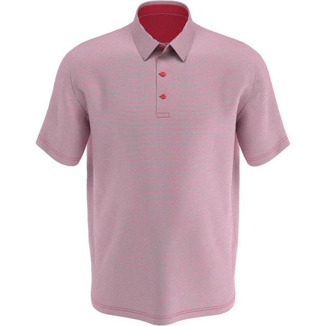 Polo à tissu à mini-carreaux pour hommes