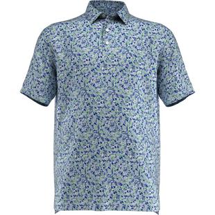 Men's Big & Tall Filtered Floral Print Short Sleeve Polo