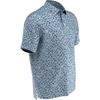 Men's Big & Tall Filtered Floral Print Short Sleeve Polo
