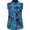 Polo à imprimé floral sans manches pour femmes