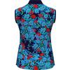 Polo à imprimé floral sans manches pour femmes