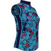 Polo à imprimé floral sans manches pour femmes