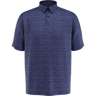 Men's Micro Floral Printed Short Sleeve Polo