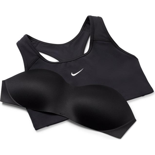 Nike Women's Dri-FIT Swoosh Medium-Support Sports Bra White / Black 