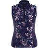 Women's Butterfly Floral Printed Sleeveless Polo
