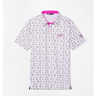 Men's Pink Whitney Cocktails Short Sleeve Polo