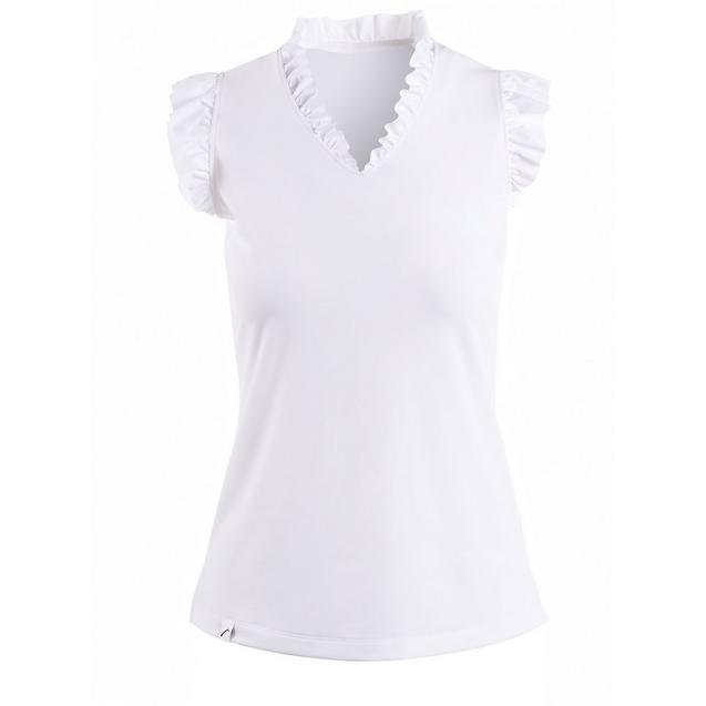 haut Sarena Frill sans manches à col dentelé SWINGDISH