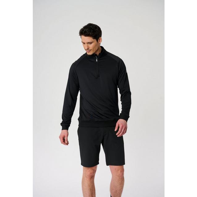 Men's Raglan Mock Neck 1/2 Zip Long Sleeve Shirt | PARISI