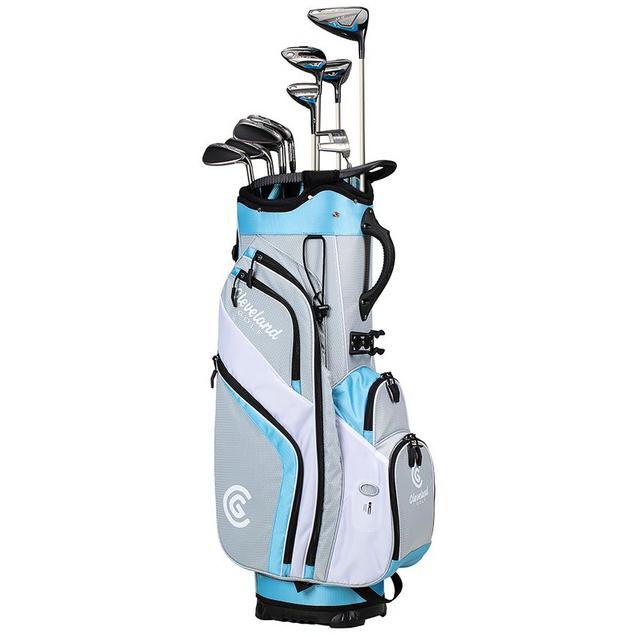 Women's Launcher XL 11-Piece Package Set  with Graphite Shafts and Grey/Blue Bag CLEVELAND