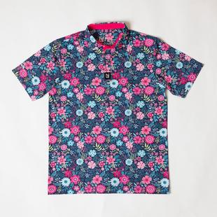 Men's Pink Blossom Short Sleeve Polo