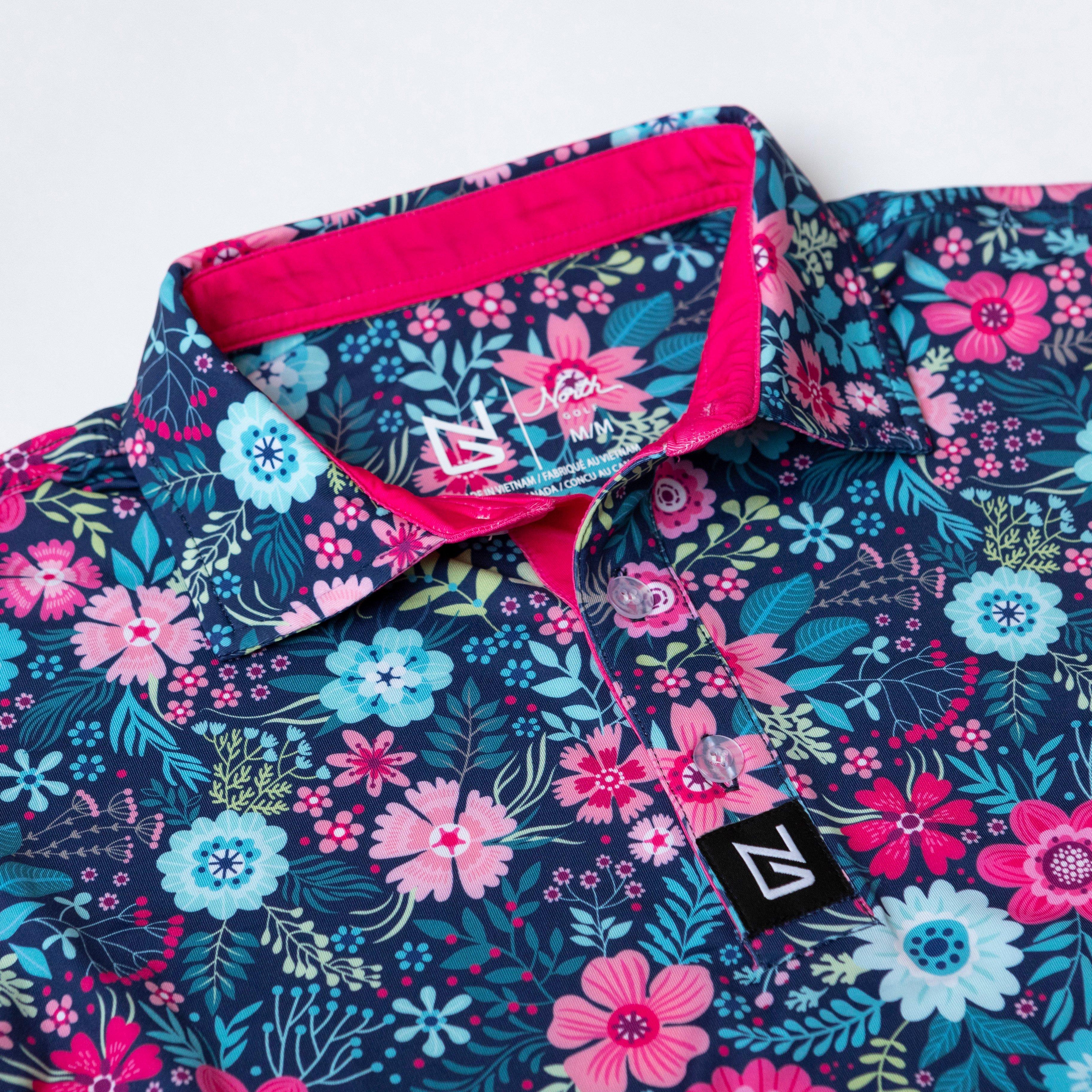 Men's Pink Blossom Short Sleeve Polo