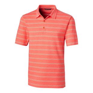 Men's Forge Heather Stripe Short Sleeve Polo CUTTER & BUCK