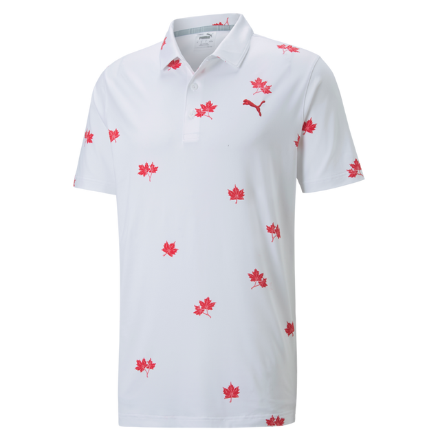 Men's Cloudspun Maple Short Sleeve Polo PUMA