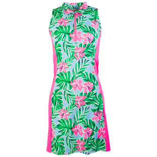 Women's Hibiscus Print Sleeveless Dress